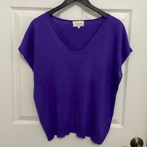 Eric Bompard women’s purple cashmere vneck sweater